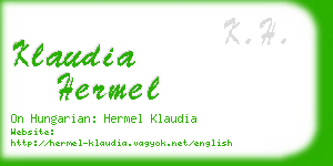 klaudia hermel business card